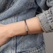 Bracelet Prénom Liés Ensemble [Daim Gris]
