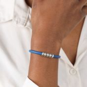 Bracelet Prénom Liés Ensemble [Daim Bleu]