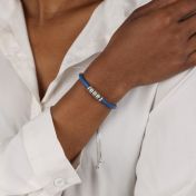 Bracelet Prénom Liés Ensemble [Daim Bleu]