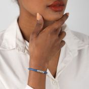 Bracelet Prénom Liés Ensemble [Daim Bleu]