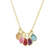 Sunshower Birthstone Necklace [Gold Plated]