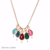 Sunshower Birthstone Necklace [Rose Gold Plated]