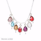 Collier Douche de Soleil Avec Pierres de Naissance [Argent 925]