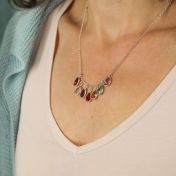 Collier Douche de Soleil Avec Pierres de Naissance [Argent 925]