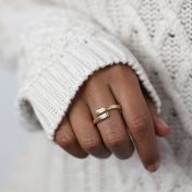 Zwaan Naam Ring - 2 Namen [18K Goud Vermeil]