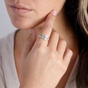 Schwan Koordinaten Ring [Sterlingsilber]