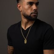 Map Tag Necklace For Men - 18K Gold Vermeil