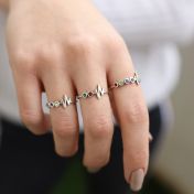 Talisa Hartslag Geboortesteen Ring [Sterling Zilver]