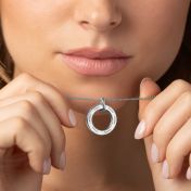 Family Circle Engraved Necklace [Sterling Silver]