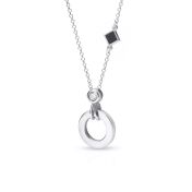 Talisa Kreis Kette mit einem Diamanten und Nano-Bibel [Sterlingsilber]