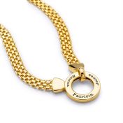 Familienkreis Milanaise Kette mit Gravur [750er vergoldet]