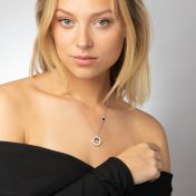 Talisa Kreis Kette mit Nano-Bibel [Sterlingsilber]