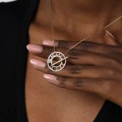 Talisa Roman Numeral Date Necklace [18K Gold Plated]