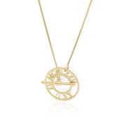 Talisa Roman Numeral Date Necklace [18K Gold Plated]