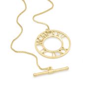 Talisa Roman Numeral Date Necklace [18K Gold Plated]