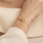 Talisa Hearts Birthstone Bracelet [18K Gold Vermeil]