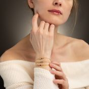 Talisa Hearts Birthstone Bracelet [18K Gold Plated]