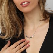 Talisa Hearts Birthstone Necklace [Sterling Silver]