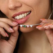 Talisa Hearts Birthstone Necklace [Sterling Silver]