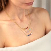 Talisa Hearts Signature Birthstone Necklace [18K Gold Plated]
