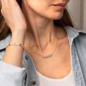 Talisa Hearts Signature Birthstone Necklace [18K Gold Plated]