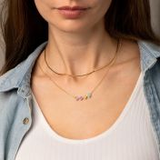 Talisa Hearts Signature Birthstone Necklace [18K Gold Plated]