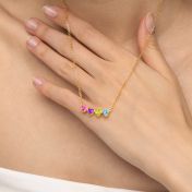 Talisa Hearts Signature Birthstone Necklace [18K Gold Plated]