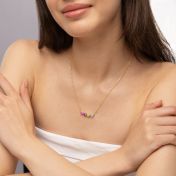 Talisa Hearts Signature Birthstone Necklace [18K Gold Plated]