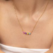 Talisa Hearts Signature Birthstone Necklace [18K Gold Plated]