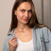 Talisa Hearts Signature Birthstone Necklace [Silver]