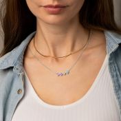 Talisa Hearts Signature Birthstone Necklace [Silver]