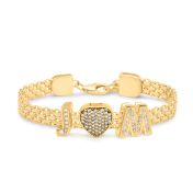 Talisa Charms Initial Bracelet [18K Gold Vermeil]