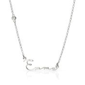 Talisa Italic Name Necklace with Diamond [Sterling Silver]
