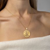Collier Talisa Carte Gravée avec Diamant en Forme de Cœur – Vermeil 18ct