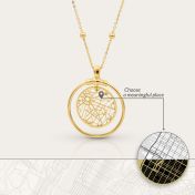Mother's Love Map Necklace [18K Gold Plated]