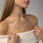 Talisa Halskette mit Kartenanhänger und einem Herz-Diamanten [750er vergoldet]