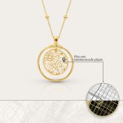 Talisa Kaart Ketting met Namen [18K Goud Verguld]