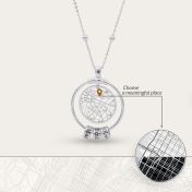 Collier Talisa Carte avec Prénoms [Argent 925]