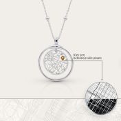 Mother's Love Map Name Necklace [Sterling Silver]