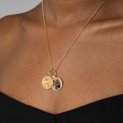  Talisa Map Necklace with Photo Pendant [18K Gold Plated]