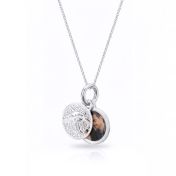 Talisa Map Necklace with Photo Pendant [Sterling Silver]