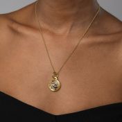  Talisa Map Necklace with Photo Pendant [18K Gold Plated]
