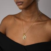  Talisa Map Necklace with Photo Pendant [18K Gold Plated]
