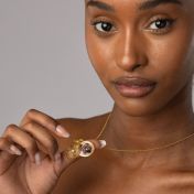  Talisa Map Necklace with Photo Pendant [18K Gold Plated]