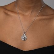 Talisa Map Necklace with Photo Pendant [Sterling Silver]