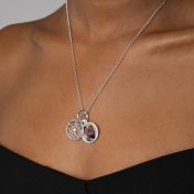 Talisa Map Necklace with Photo Pendant [Sterling Silver]