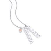 Talisa Multi-Name Necklace with Heart Charm [Sterling Silver]
