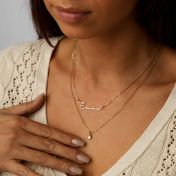 Mirella Necklace with Moissanite Stone [18K Gold Plated]