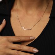 Talisa Italic Name Necklace [18K Gold Vermeil]