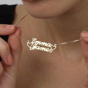 Heart's Signature Name Necklace [18K Gold Plated]